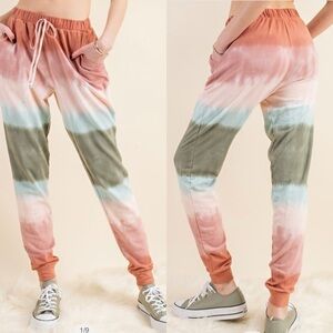 Cotton French Terry Ombré Dyed Lounge Pants